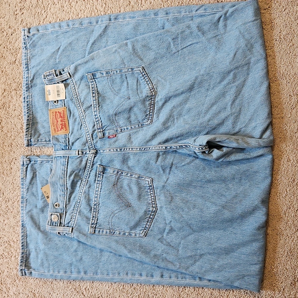 NEW! Levi's High Rise Cinch Baggy Jeans In Invested Indigo Size 30 - Picture 6 of 13